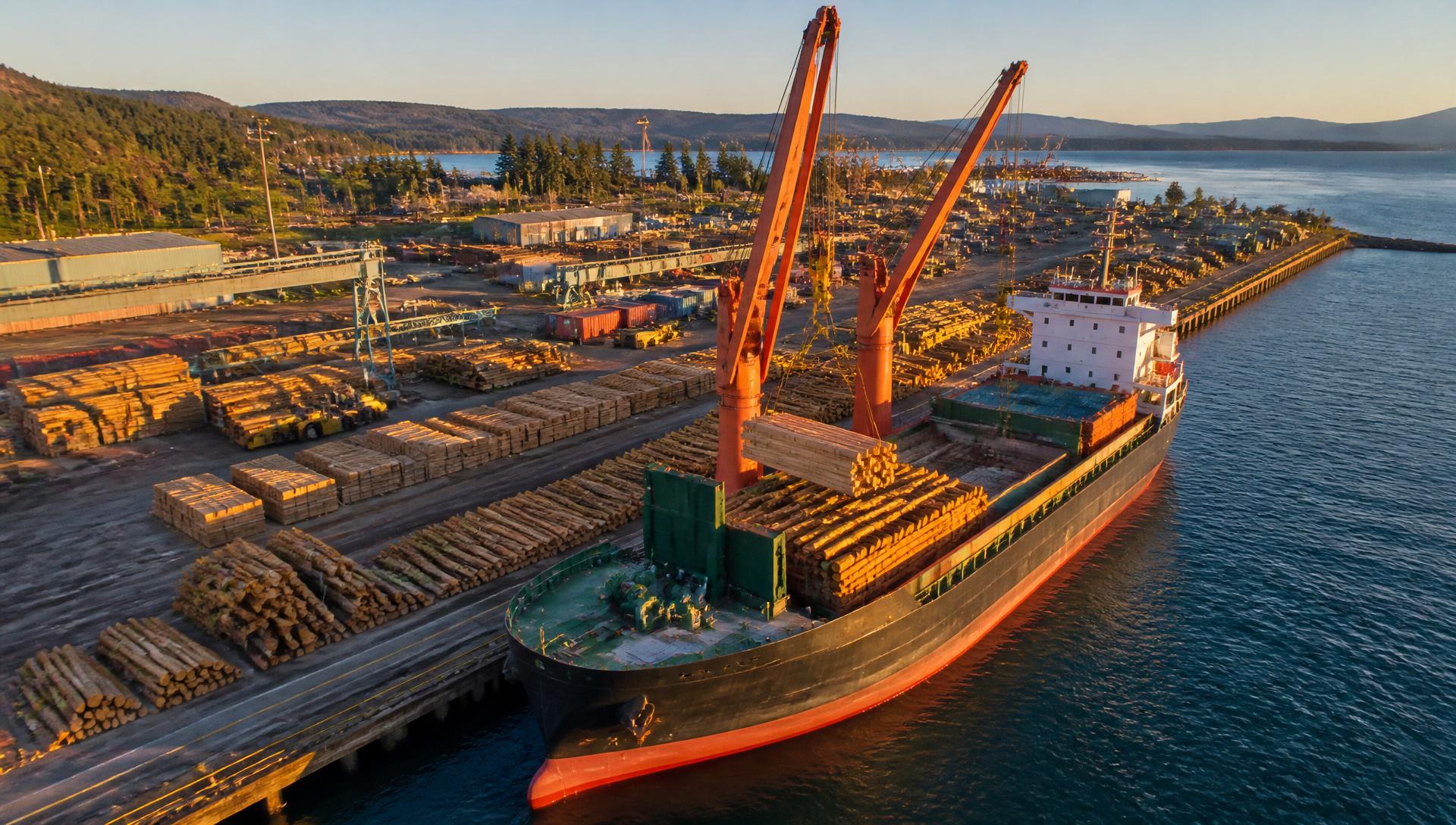 Timber export port